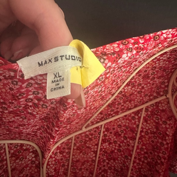 Max Studio Pink Ruffled Wrap Midi Dress - Picture 2 of 6